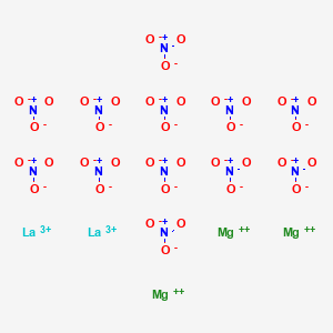 molecular formula La2Mg3N12O36 B081597 Dilanthanum trimagnesium dodecanitrate CAS No. 13826-42-1