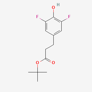 molecular formula C13H16F2O3 B8160260 Tert-butyl 3-(3,5-difluoro-4-hydroxyphenyl)propanoate 