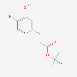 molecular formula C13H17FO3 B8160278 tert-Butyl 3-(4-fluoro-3-hydroxyphenyl)propanoate 