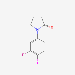 molecular formula C10H9FINO B8160408 1-(3-Fluoro-4-iodophenyl)pyrrolidin-2-one 