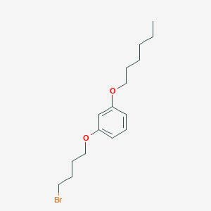 molecular formula C16H25BrO2 B8160585 1-(4-Bromobutoxy)-3-(hexyloxy)benzene 