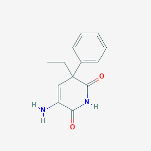 molecular formula C13H14N2O2 B081611 5-Amino-3-ethyl-3-phenylpyridine-2,6-dione CAS No. 14387-60-1