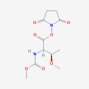 molecular formula C11H16N2O7 B8161449 (2S,3R)-2,5-dioxopyrrolidin-1-yl 3-methoxy-2-((methoxycarbonyl)amino)butanoate 