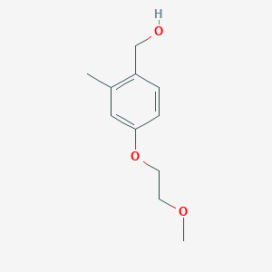 molecular formula C11H16O3 B8161911 (4-(2-Methoxyethoxy)-2-methylphenyl)methanol 