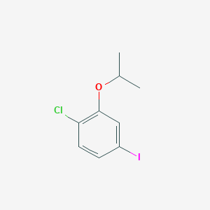 molecular formula C9H10ClIO B8161975 1-Chloro-4-iodo-2-isopropoxybenzene 