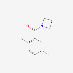 molecular formula C11H12INO B8162053 Azetidin-1-yl(5-iodo-2-methylphenyl)methanone 
