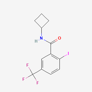 molecular formula C12H11F3INO B8162104 N-Cyclobutyl-2-iodo-5-(trifluoromethyl)benzamide 