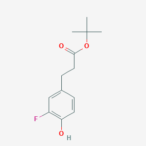 molecular formula C13H17FO3 B8162174 tert-Butyl 3-(3-fluoro-4-hydroxyphenyl)propanoate 