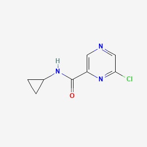 molecular formula C8H8ClN3O B8162346 6-Chloro-pyrazine-2-carboxylic acid cyclopropylamide 
