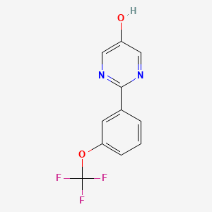 molecular formula C11H7F3N2O2 B8162794 2-(3-Trifluoromethoxy-phenyl)-pyrimidin-5-ol 