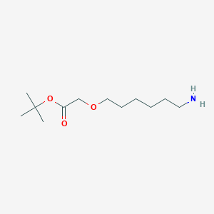 molecular formula C12H25NO3 B8163029 tert-Butyl 2-((6-aminohexyl)oxy)acetate 