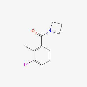 molecular formula C11H12INO B8163339 Azetidin-1-yl(3-iodo-2-methylphenyl)methanone 