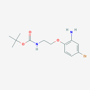 molecular formula C13H19BrN2O3 B8163460 tert-Butyl (2-(2-amino-4-bromophenoxy)ethyl)carbamate 
