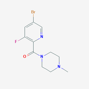 molecular formula C11H13BrFN3O B8163503 (5-Bromo-3-fluoropyridin-2-yl)(4-methylpiperazin-1-yl)methanone 