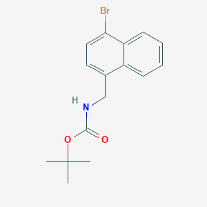 molecular formula C16H18BrNO2 B8163700 tert-Butyl ((4-bromonaphthalen-1-yl)methyl)carbamate 