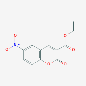 molecular formula C12H9NO6 B081639 Ethyl 6-(hydroxy(oxido)amino)-2-oxo-2H-chromene-3-carboxylate CAS No. 13373-28-9