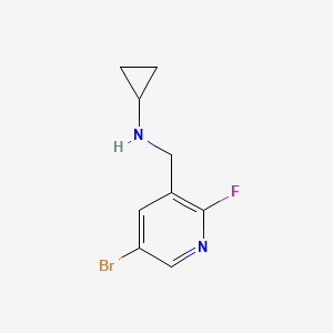 molecular formula C9H10BrFN2 B8164331 N-((5-Bromo-2-fluoropyridin-3-yl)methyl)cyclopropanamine 