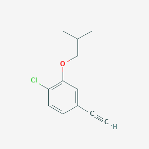 molecular formula C12H13ClO B8164437 1-Chloro-4-ethynyl-2-isobutoxybenzene 