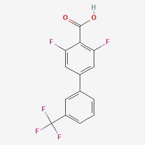 3,5-Difluoro-3'-(trifluoromethyl)-[1,1'-biphenyl]-4-carboxylic acid