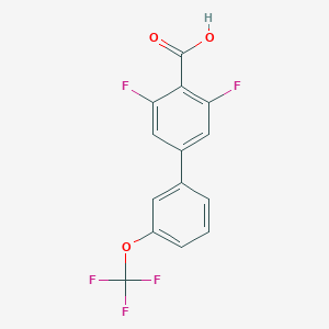 3,5-Difluoro-3'-(trifluoromethoxy)-[1,1'-biphenyl]-4-carboxylic acid