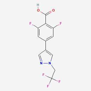2,6-Difluoro-4-(1-(2,2,2-trifluoroethyl)-1H-pyrazol-4-yl)benzoic acid