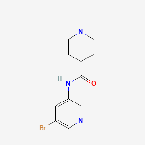 molecular formula C12H16BrN3O B8164604 N-(5-bromopyridin-3-yl)-1-methylpiperidine-4-carboxamide 