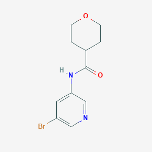 molecular formula C11H13BrN2O2 B8164608 N-(5-Bromopyridin-3-yl)tetrahydro-2H-pyran-4-carboxamide 