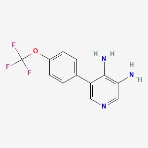 molecular formula C12H10F3N3O B8164610 5-(4-(Trifluoromethoxy)phenyl)pyridine-3,4-diamine 