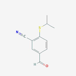 5-Formyl-2-(propan-2-ylsulfanyl)benzonitrile