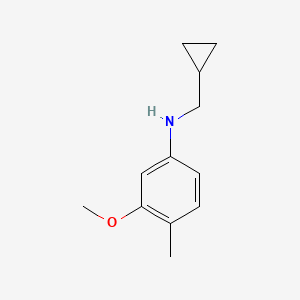 molecular formula C12H17NO B8164841 N-(Cyclopropylmethyl)-3-methoxy-4-methylaniline 