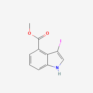 molecular formula C10H8INO2 B8165018 methyl 3-iodo-1H-indole-4-carboxylate 