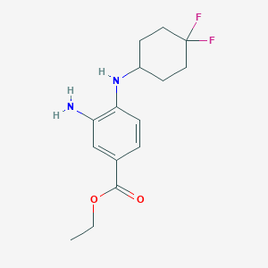 molecular formula C15H20F2N2O2 B8165506 Ethyl 3-amino-4-(4,4-difluorocyclohexylamino)benzoate 