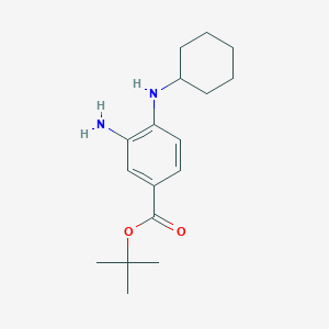 molecular formula C17H26N2O2 B8165518 tert-Butyl 3-amino-4-(cyclohexylamino)benzoate 