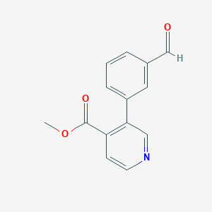 molecular formula C14H11NO3 B8165560 Methyl 3-(3-formylphenyl)isonicotinate 