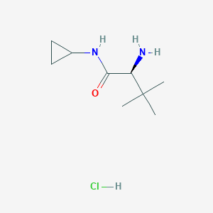molecular formula C9H19ClN2O B8166330 (S)-2-Amino-N-cyclopropyl-3,3- dimethylbutyramide hydrochloride 
