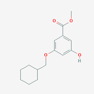 molecular formula C15H20O4 B8166542 Methyl 3-(cyclohexylmethoxy)-5-hydroxybenzoate 