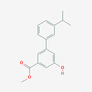 molecular formula C17H18O3 B8166607 Methyl 5-hydroxy-3'-isopropyl-[1,1'-biphenyl]-3-carboxylate 
