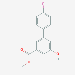 molecular formula C14H11FO3 B8166623 Methyl 4'-fluoro-5-hydroxy-[1,1'-biphenyl]-3-carboxylate 