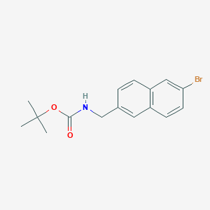 molecular formula C16H18BrNO2 B8166704 tert-Butyl ((6-bromonaphthalen-2-yl)methyl)carbamate 