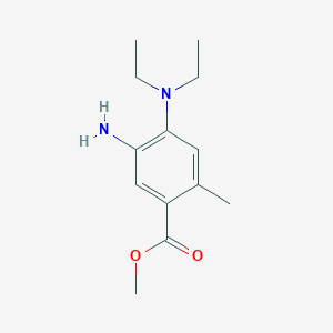 molecular formula C13H20N2O2 B8166804 Methyl 5-amino-4-(diethylamino)-2-methylbenzoate 
