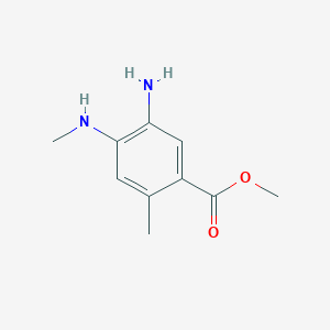 molecular formula C10H14N2O2 B8166877 Methyl 5-amino-2-methyl-4-(methylamino)benzoate 