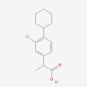 molecular formula C15H19ClO2 B081671 2-(3-Chloro-4-cyclohexylphenyl)propanoic acid CAS No. 13376-38-0