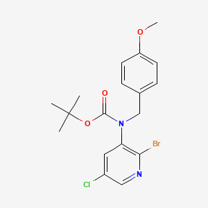 molecular formula C18H20BrClN2O3 B8167805 (2-Bromo-5-chloro-pyridin-3-yl)-(4-methoxy-benzyl)-carbamic acid tert-butyl ester 