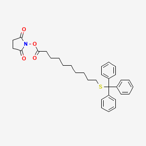 molecular formula C33H37NO4S B8168827 2,5-Dioxopyrrolidin-1-yl 10-(tritylthio)decanoate 