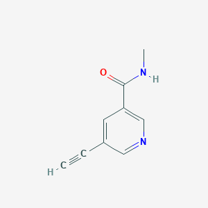 molecular formula C9H8N2O B8169682 5-Ethynyl-N-methylnicotinamide 