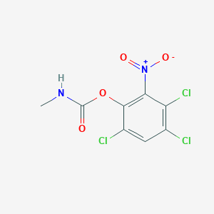 molecular formula C8H5Cl3N2O4 B081699 2-Nitro-3,4,6-trichlorophenol methylcarbamate CAS No. 14572-50-0