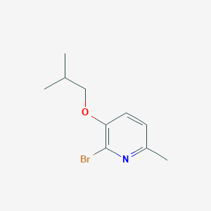 molecular formula C10H14BrNO B8170097 2-Bromo-3-isobutoxy-6-methylpyridine 