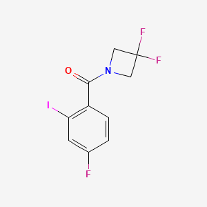 molecular formula C10H7F3INO B8171184 1-(4-Fluoro-2-iodobenzoyl)azetidine 