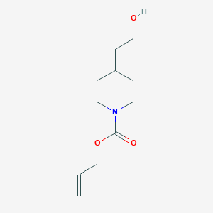 molecular formula C11H19NO3 B8171213 Allyl 4-(2-hydroxyethyl)piperidine-1-carboxylate 