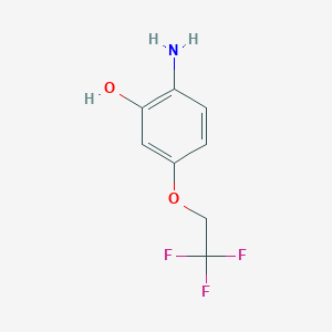 molecular formula C8H8F3NO2 B8172614 2-Amino-5-(2,2,2-trifluoroethoxy)phenol 
